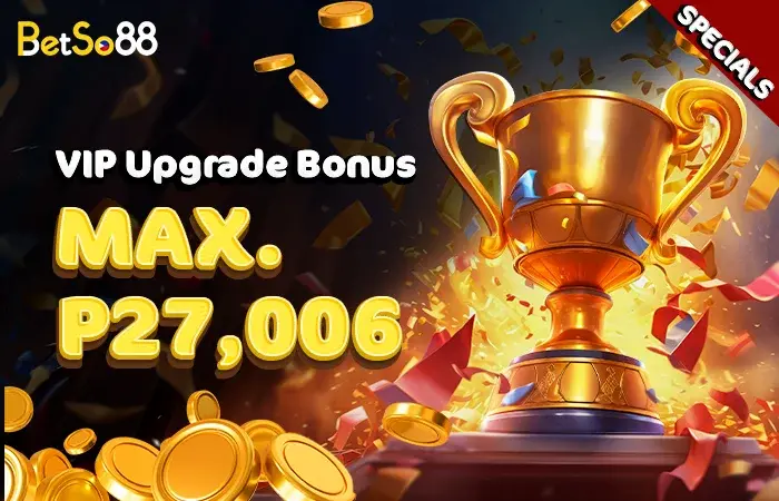 Betso88 BS88 Club VIP upgrade bonus table from VIP3 PHP58 to VIP14 PHP8,888