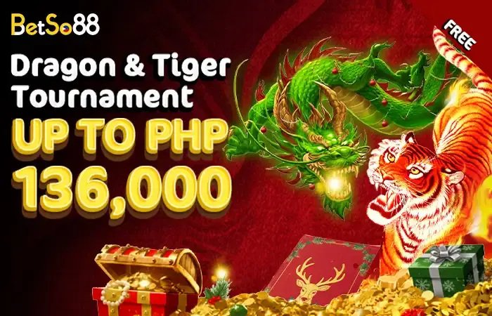 Betso88 Dragon and Tiger slot tournament prizes daily weekly monthly up to PHP8,000
