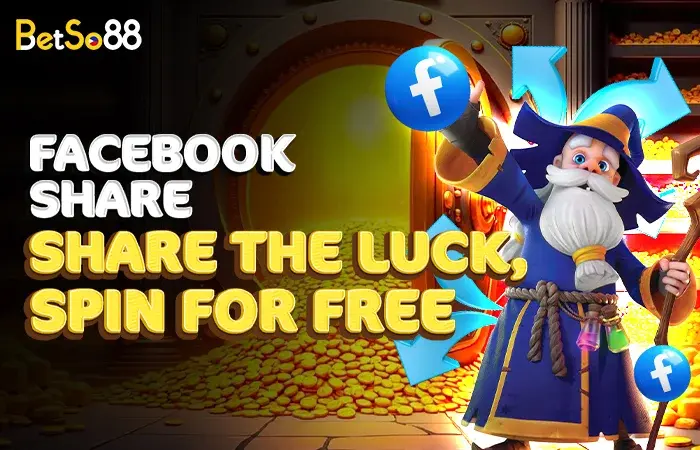Betso88 Facebook share promo free spin card 18 spins for PHP200 total deposit July 13 to 18