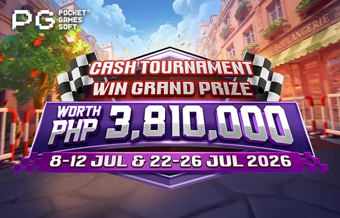 PG Soft Cash Tournament at Betso88 worth PHP3,810,000 on 8–12 and 22–26 July 2026