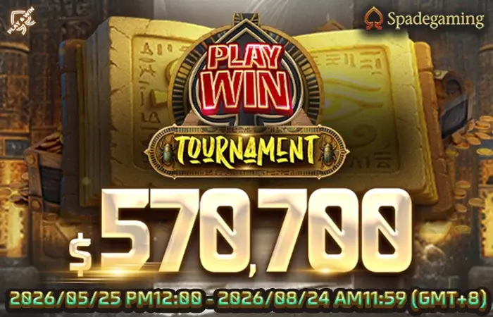 Spadegaming Play and Win Tournament at Betso88 with 570700 total prizes May to August 2026