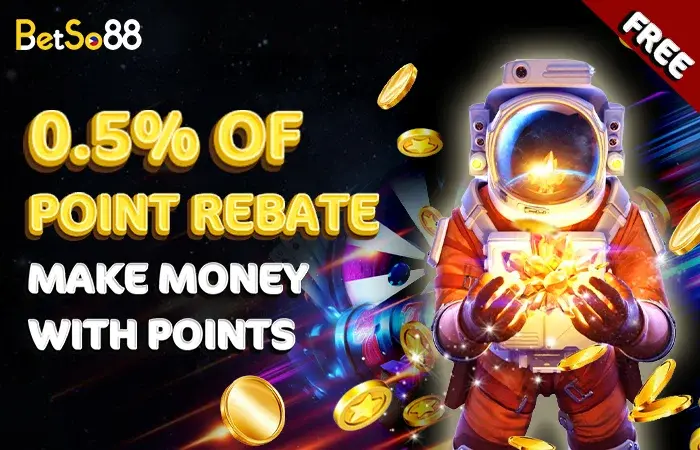 Betso88 VIP points earn rates up to 0.5% on slots and fish redeemable for cash rewards