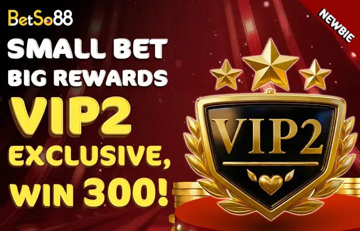 Betso88 VIP2 daily bonus small bet deposit PHP20 or PHP30 for PHP30 or PHP50 bonus