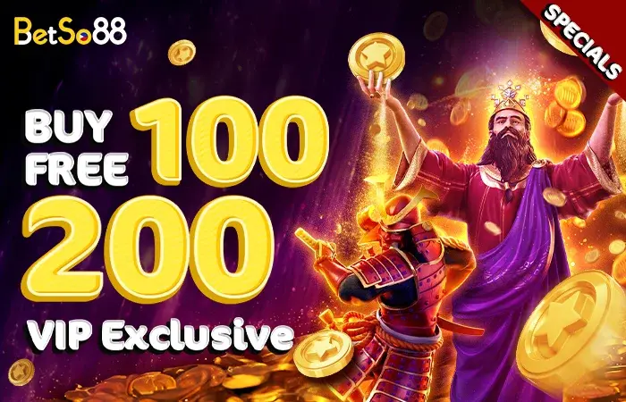 Betso88 VIP5 and up exclusive daily deposit bonus table with PHP200 bonus on PHP100 deposit